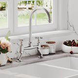 Traditional Bridge Mixer Kitchen Tap - With Multiple Finishes and Handle Options Available