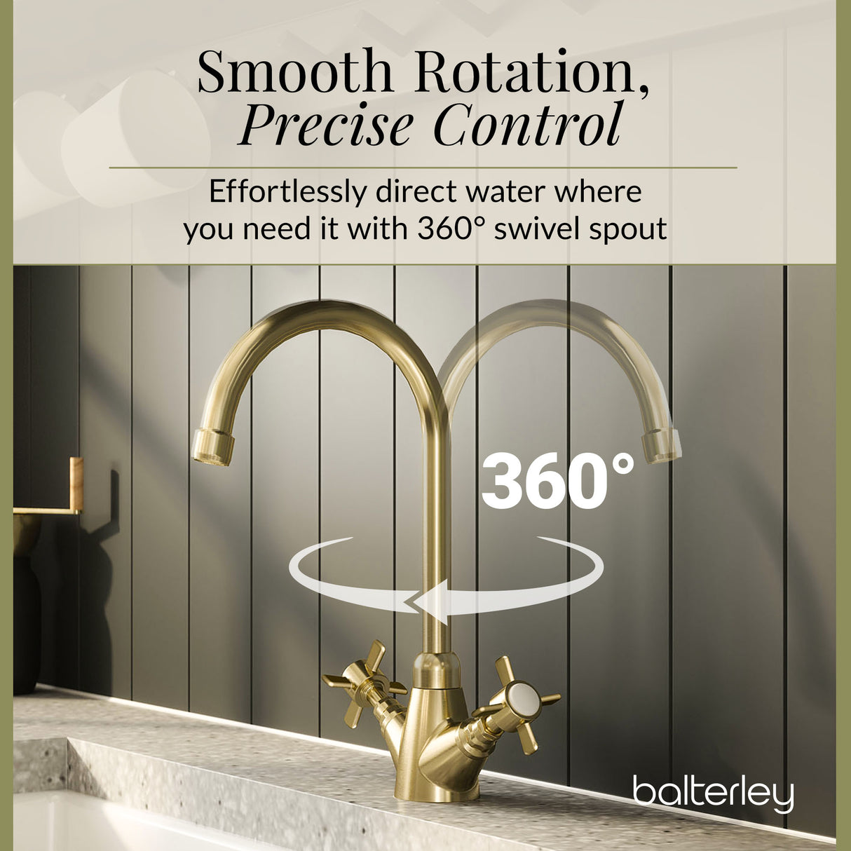 Traditional Mono Mixer Kitchen Tap - Multiple Handle and Finish Options Available