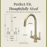 Traditional Mono Mixer Kitchen Tap - Multiple Handle and Finish Options Available