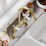 Traditional Bridge Mixer Kitchen Tap - With Multiple Finishes and Handle Options Available