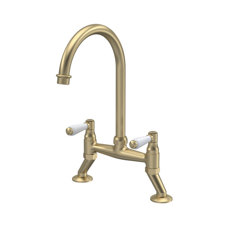 Traditional Bridge Mixer Kitchen Tap with Lever Handles - Multiple Colours