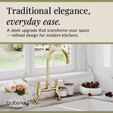 Traditional Bridge Mixer Kitchen Tap - With Multiple Finishes and Handle Options Available