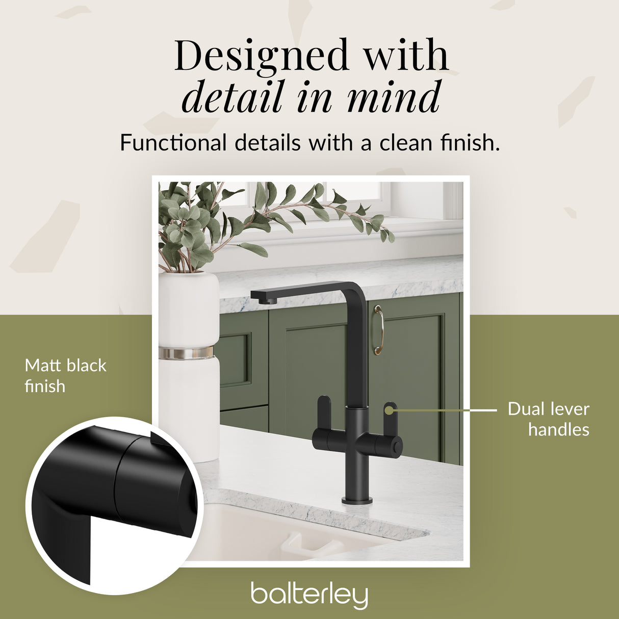 Chara Kitchen Mono Mixer Tap - Multiple Lever and Finishes Available