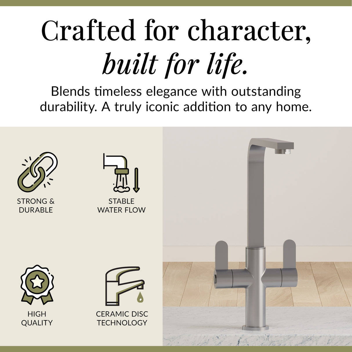 Chara Kitchen Mono Mixer Tap - Multiple Lever and Finishes Available