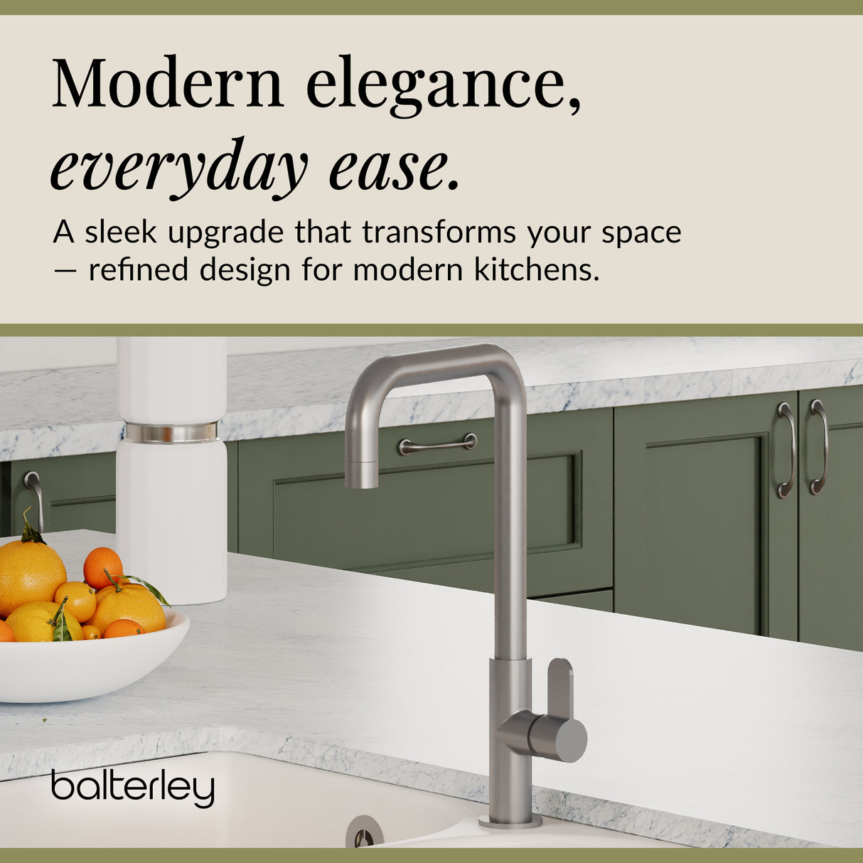 Kuma Kitchen Mono Mixer Tap - Multiple Handles and Finishes Available