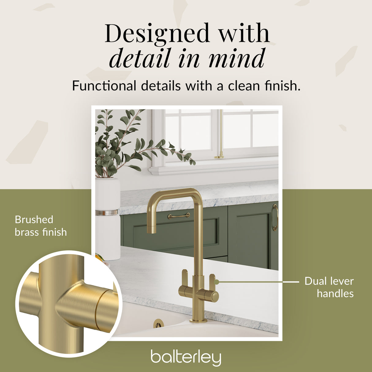 Kuma Kitchen Mono Mixer Tap - Multiple Handles and Finishes Available