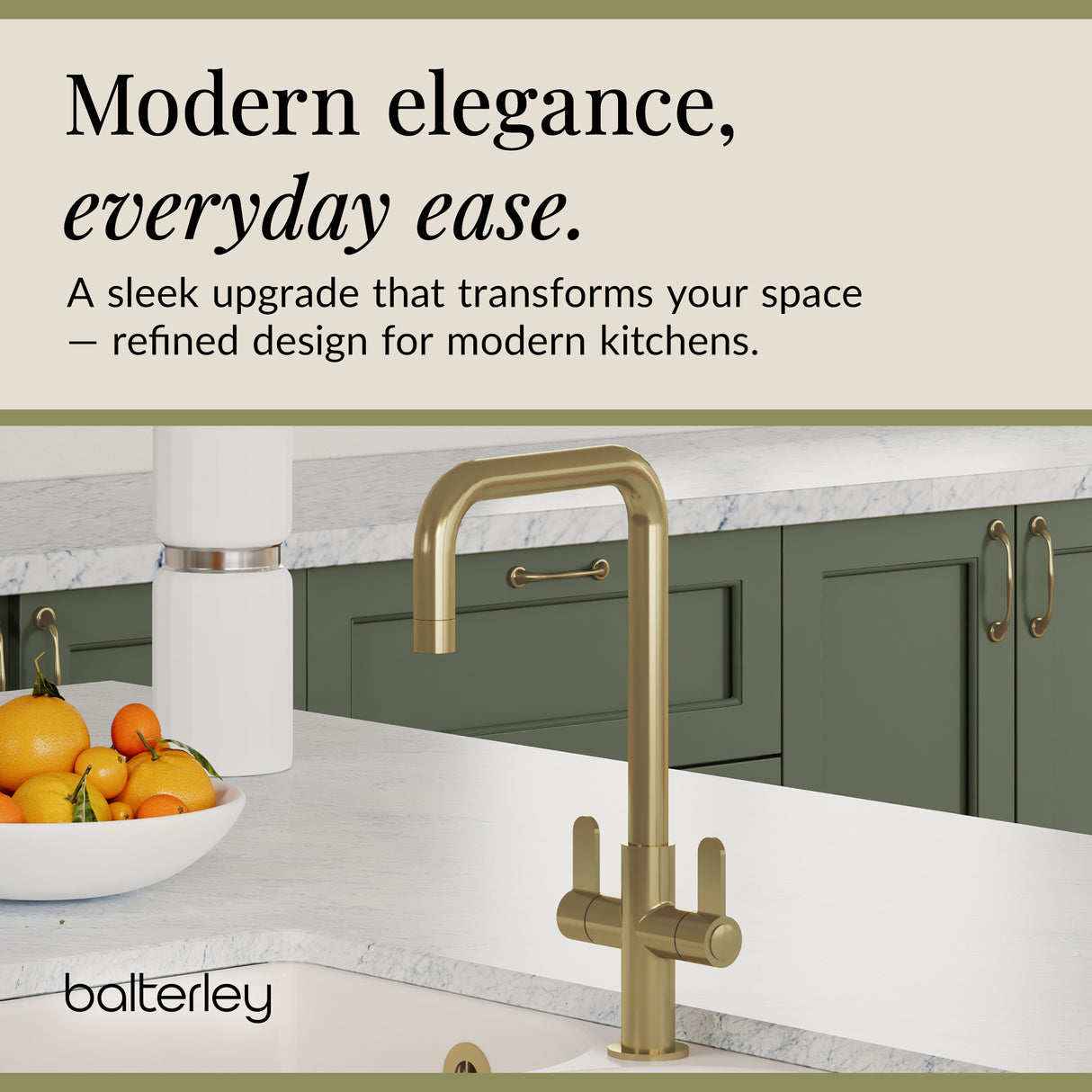 Kuma Kitchen Mono Mixer Tap - Multiple Handles and Finishes Available