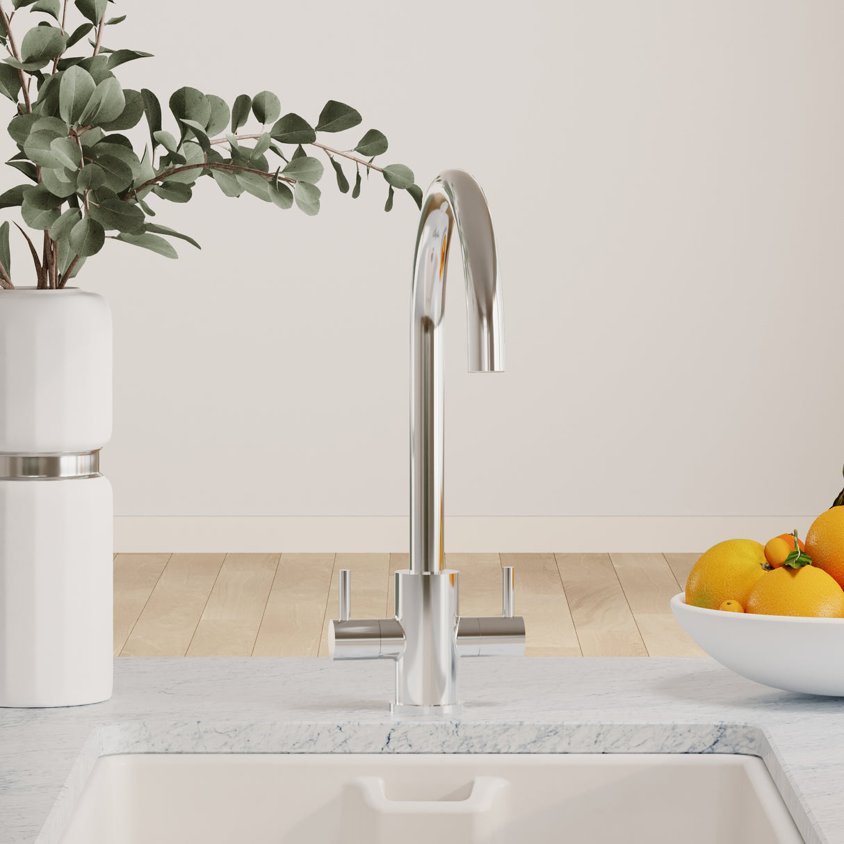 Lacerta Kitchen Mono Mixer Tap - Multiple Finish and Handle Options Available
