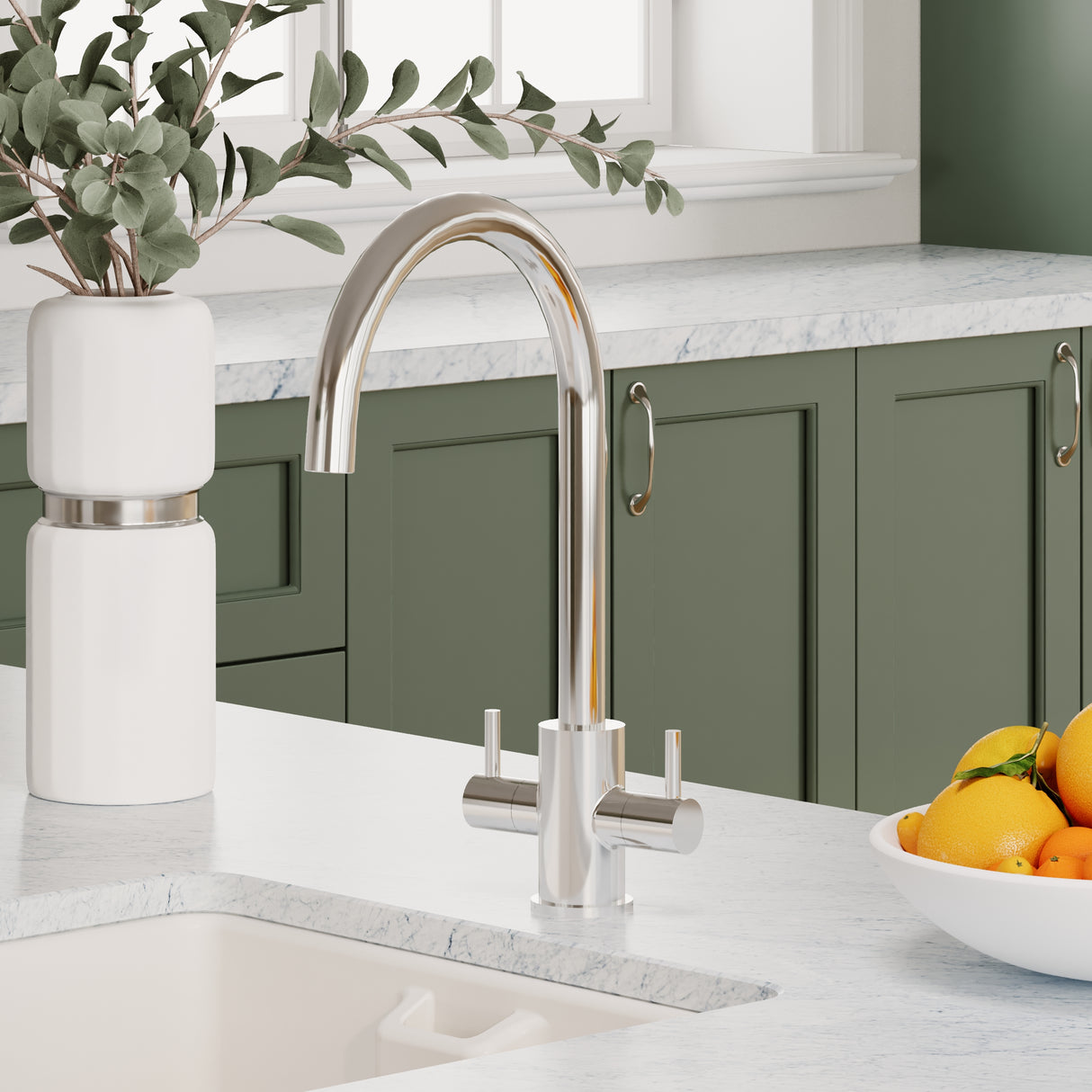 Lacerta Kitchen Mono Mixer Tap - Multiple Finish and Handle Options Available