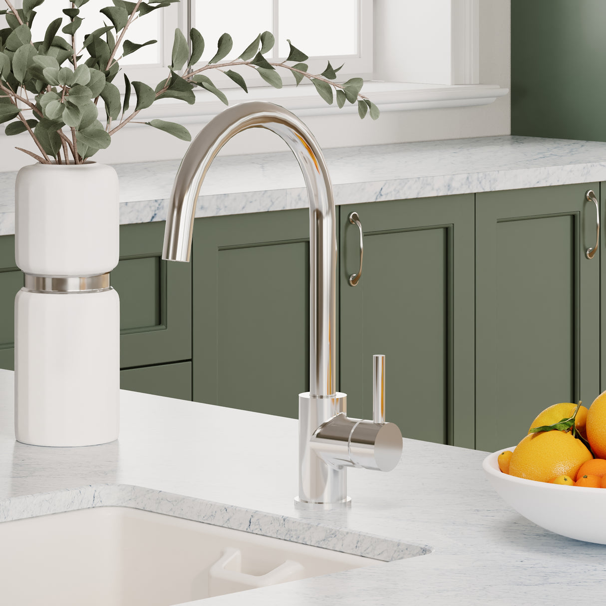 Lacerta Kitchen Mono Mixer Tap - Multiple Finish and Handle Options Available