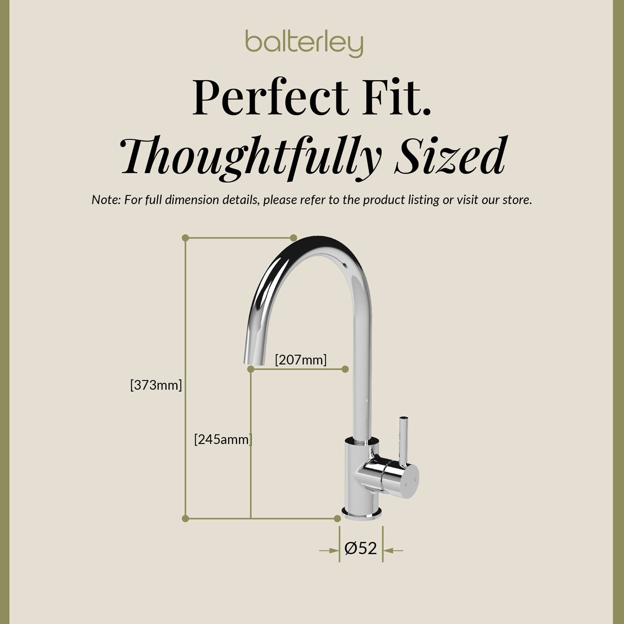 Lacerta Kitchen Mono Mixer Tap - Multiple Finish and Handle Options Available