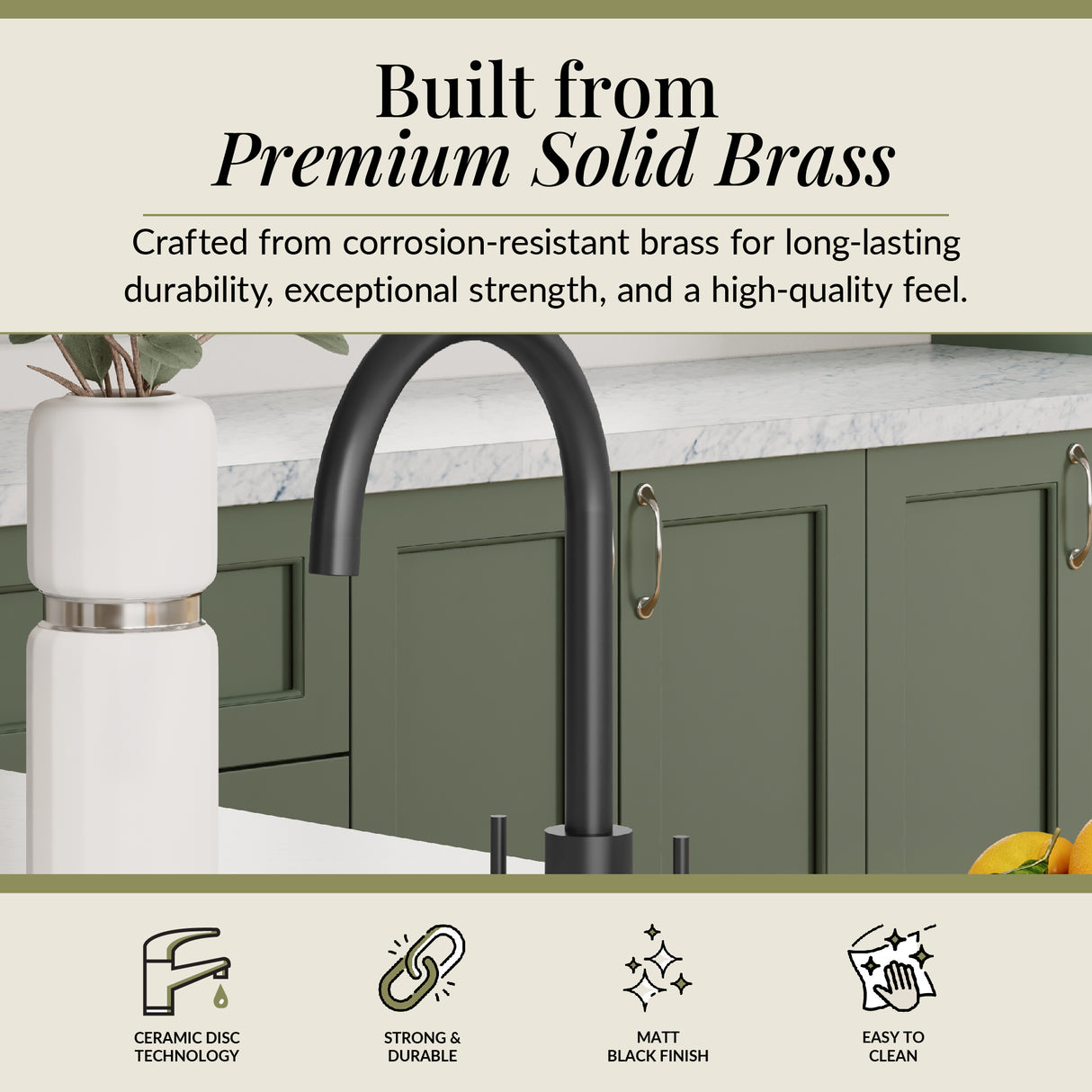 Lacerta Kitchen Mono Mixer Tap - Multiple Finish and Handle Options Available