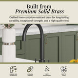 Lacerta Kitchen Mono Mixer Tap - Multiple Finish and Handle Options Available