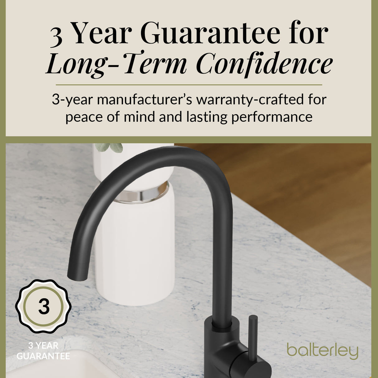 Lacerta Kitchen Mono Mixer Tap - Multiple Finish and Handle Options Available