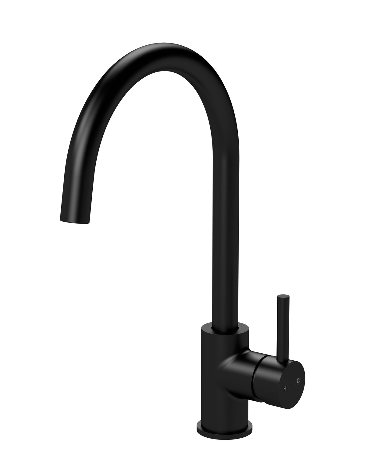 Kitchen Mono Mixer Tap with 1 Lever Handle, 436mm Matt Black