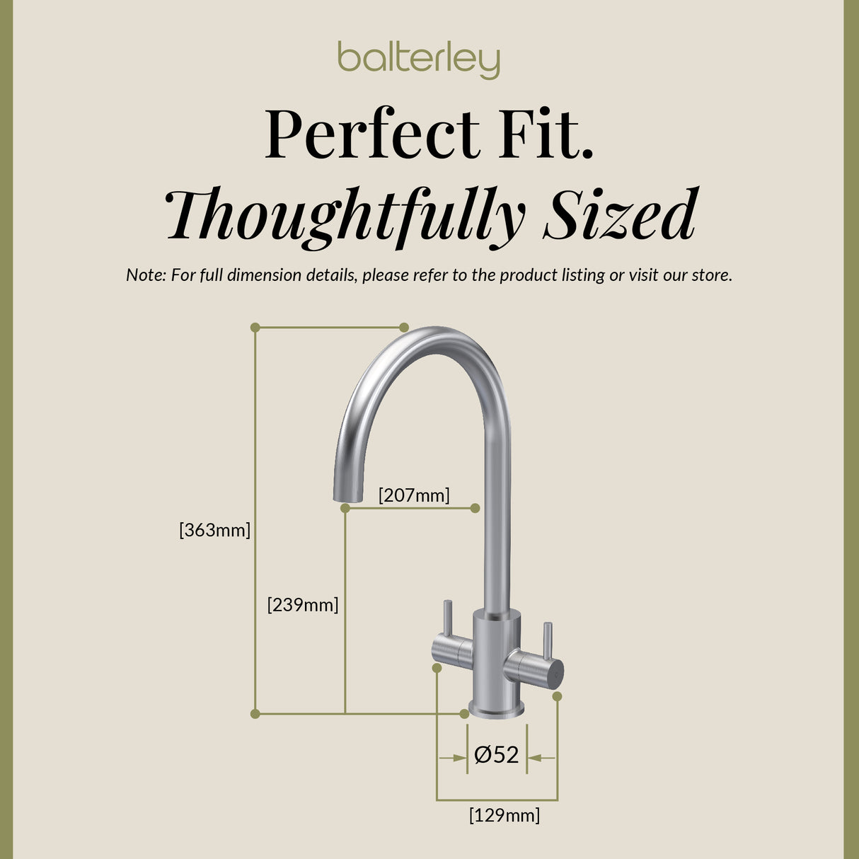 Lacerta Kitchen Mono Mixer Tap - Multiple Finish and Handle Options Available