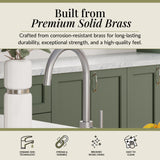 Lacerta Kitchen Mono Mixer Tap - Multiple Finish and Handle Options Available