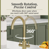 Lacerta Kitchen Mono Mixer Tap - Multiple Finish and Handle Options Available