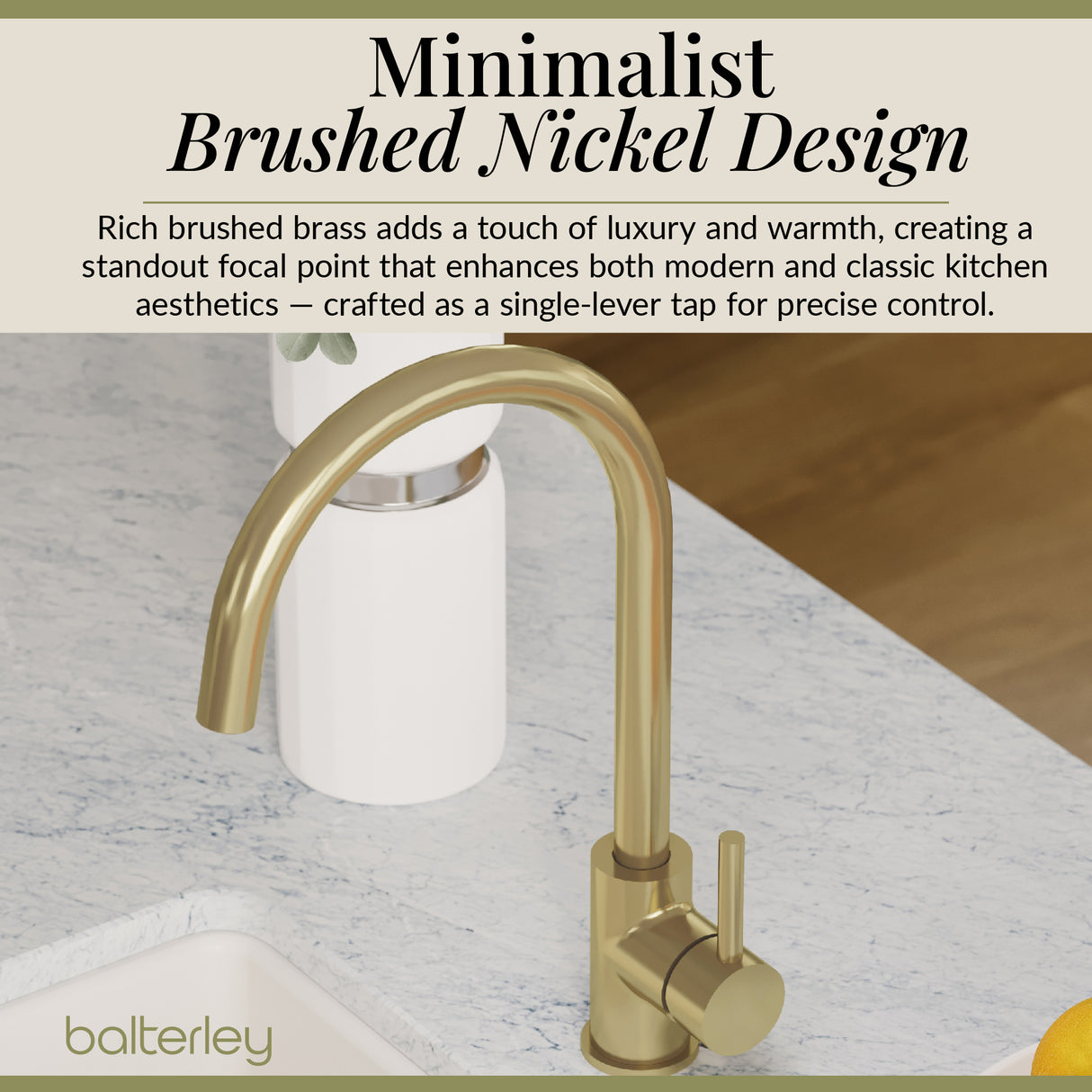 Lacerta Kitchen Mono Mixer Tap - Multiple Finish and Handle Options Available