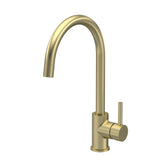 Kitchen Mono Mixer Tap with 1 Lever Handle, 436mm - Brushed Brass