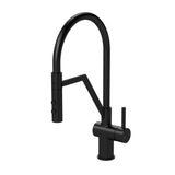 Kitchen Mono Mixer Tap with 1 Lever Handle, 436mm - Matt Black