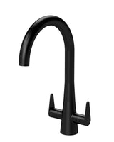 Kitchen Mono Mixer Tap with 2 Lever Handles, 398mm - Matt Black