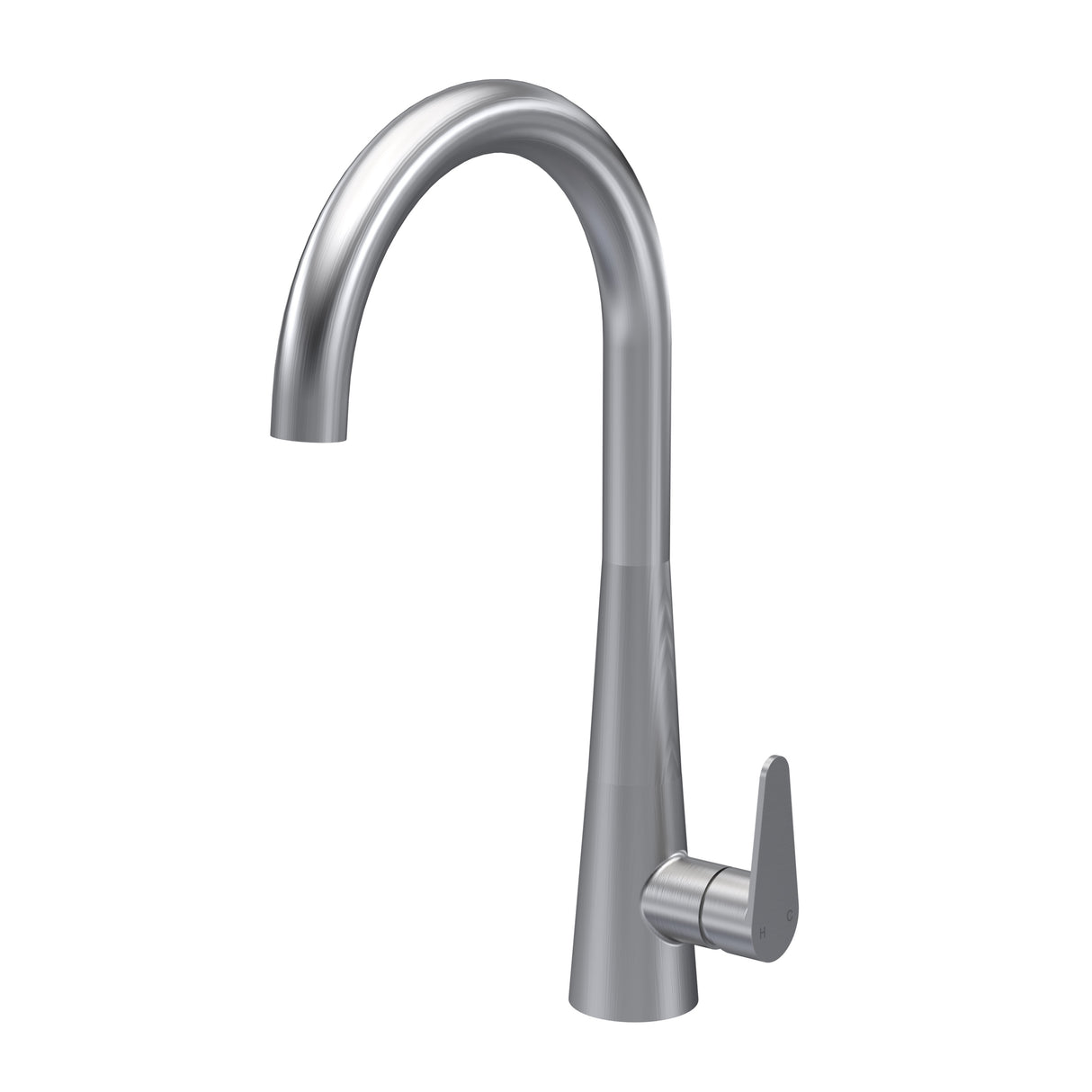 Kitchen Mono Mixer Tap with 1 Lever Handle, 398mm - Brushed Nickel