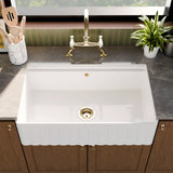 Fireclay Ceramic Kitchen Sink with Ledge - Choice of Design and Style
