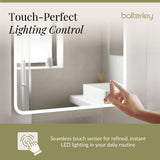 Soft Square LED Illuminated Touch Sensor Mirror with Demister, 700mm x 500mm