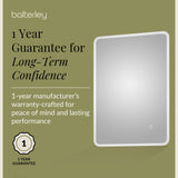 Soft Square LED Illuminated Touch Sensor Mirror with Demister, 700mm x 500mm