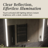 2 Door Touch Sensor Mirror Cabinet with 2 Shelves, Demister & Shaving Socket