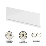 1700mm Gloss White MDF Front Bath Panel &amp; Plinth