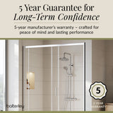 Round Thermostatic Shower Kit with Fixed Head & Adjustable Handset - Multiple Colours Available