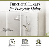 Round Thermostatic Shower Kit with Fixed Head & Adjustable Handset - Multiple Colours Available