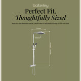 Square Thermostatic Shower Kit with Fixed Head & Adjustable Handset - Multiple Colours Available