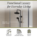Round Thermostatic Shower Kit with Fixed Head & Adjustable Handset - Multiple Colours Available