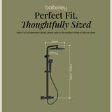 Square Thermostatic Shower Kit with Fixed Head & Adjustable Handset - Multiple Colours Available