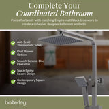 Square Thermostatic Shower Kit with Fixed Head & Adjustable Handset - Multiple Colours Available