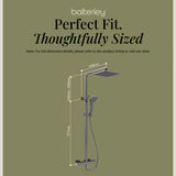 Square Thermostatic Shower Kit with Fixed Head & Adjustable Handset - Multiple Colours Available