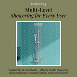 Square Thermostatic Shower Kit with Fixed Head & Adjustable Handset - Multiple Colours Available