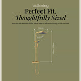 Square Thermostatic Shower Kit with Fixed Head & Adjustable Handset - Multiple Colours Available