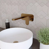 Round Wall Mount 2 Tap Hole Basin Mixer Tap & Back Plate - Choice of Finish