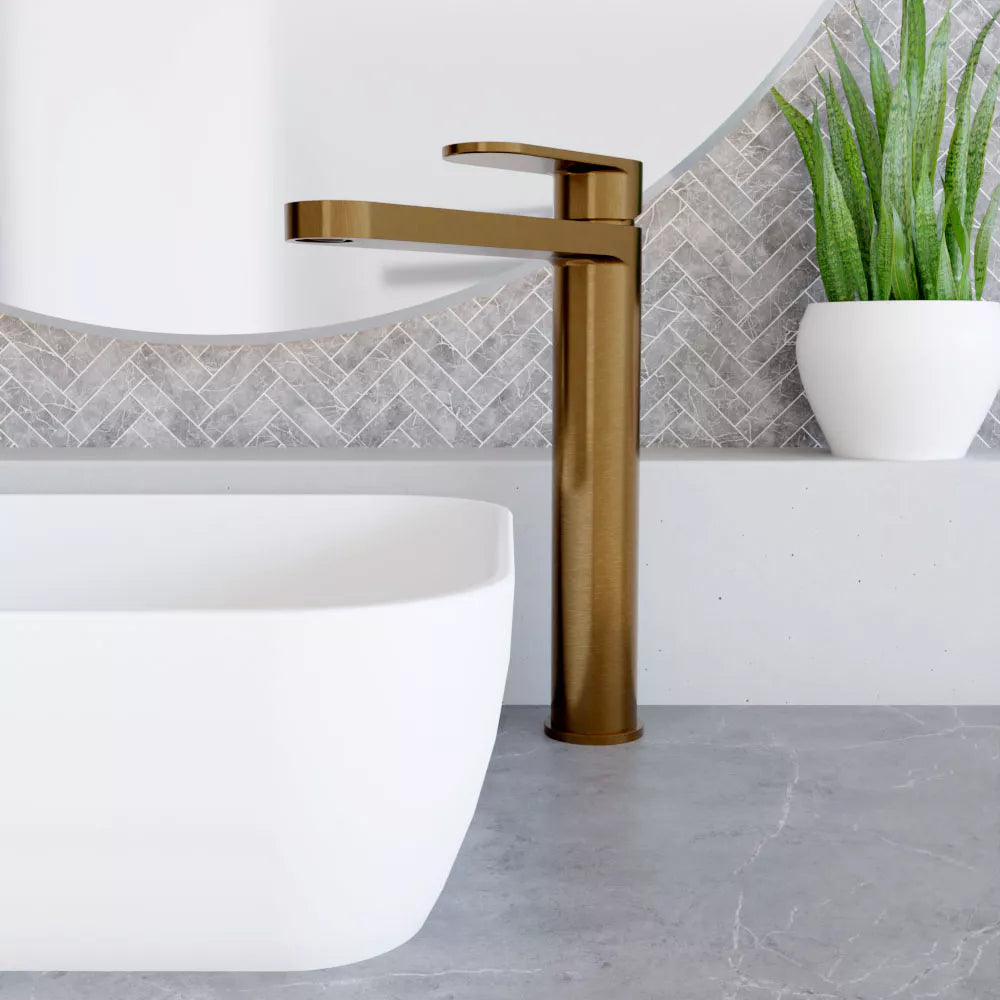 Round High Rise Mono Basin Mixer Tap - Choice of Finish