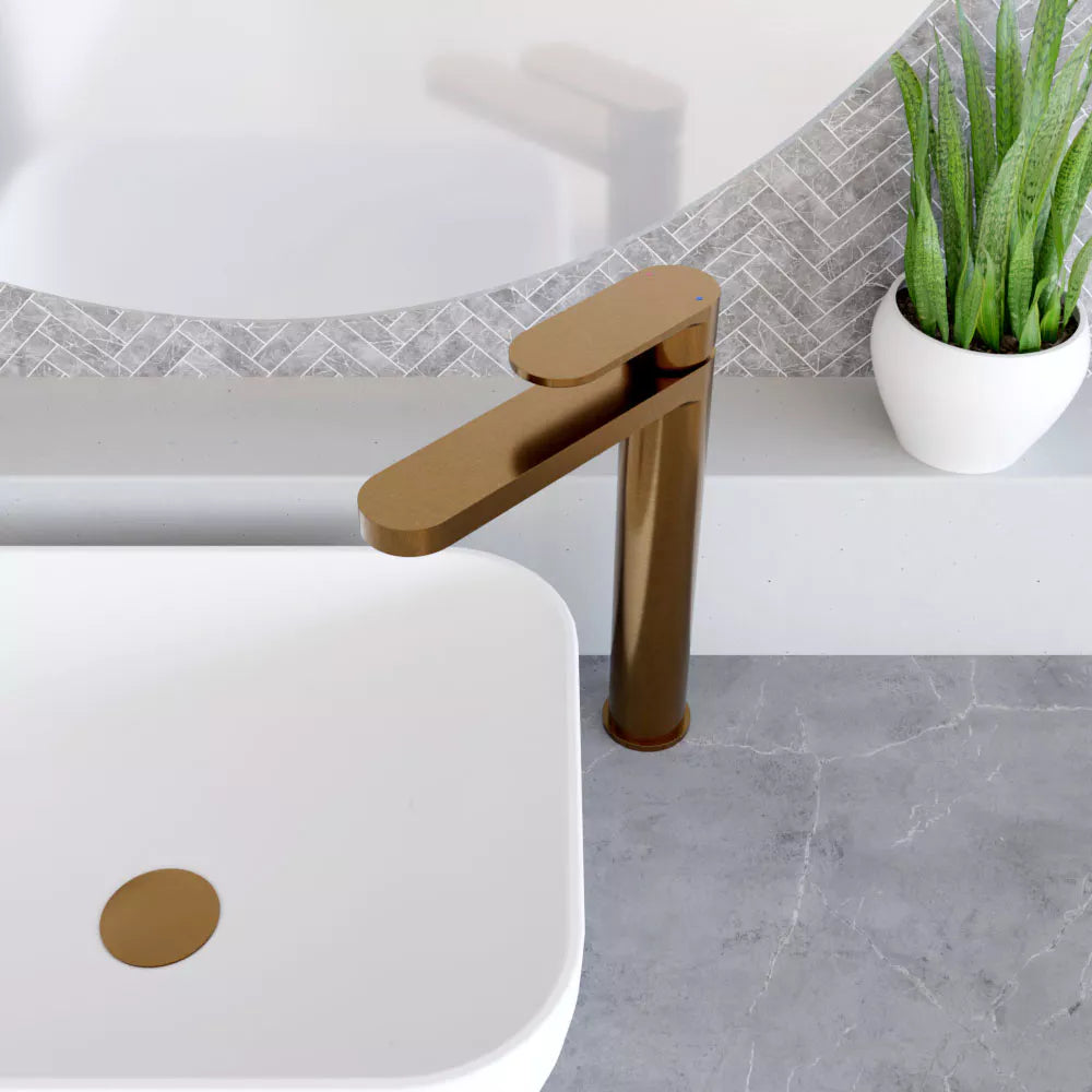 Round High Rise Mono Basin Mixer Tap - Choice of Finish