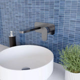Round Wall Mount 2 Tap Hole Basin Mixer Tap & Back Plate - Choice of Finish