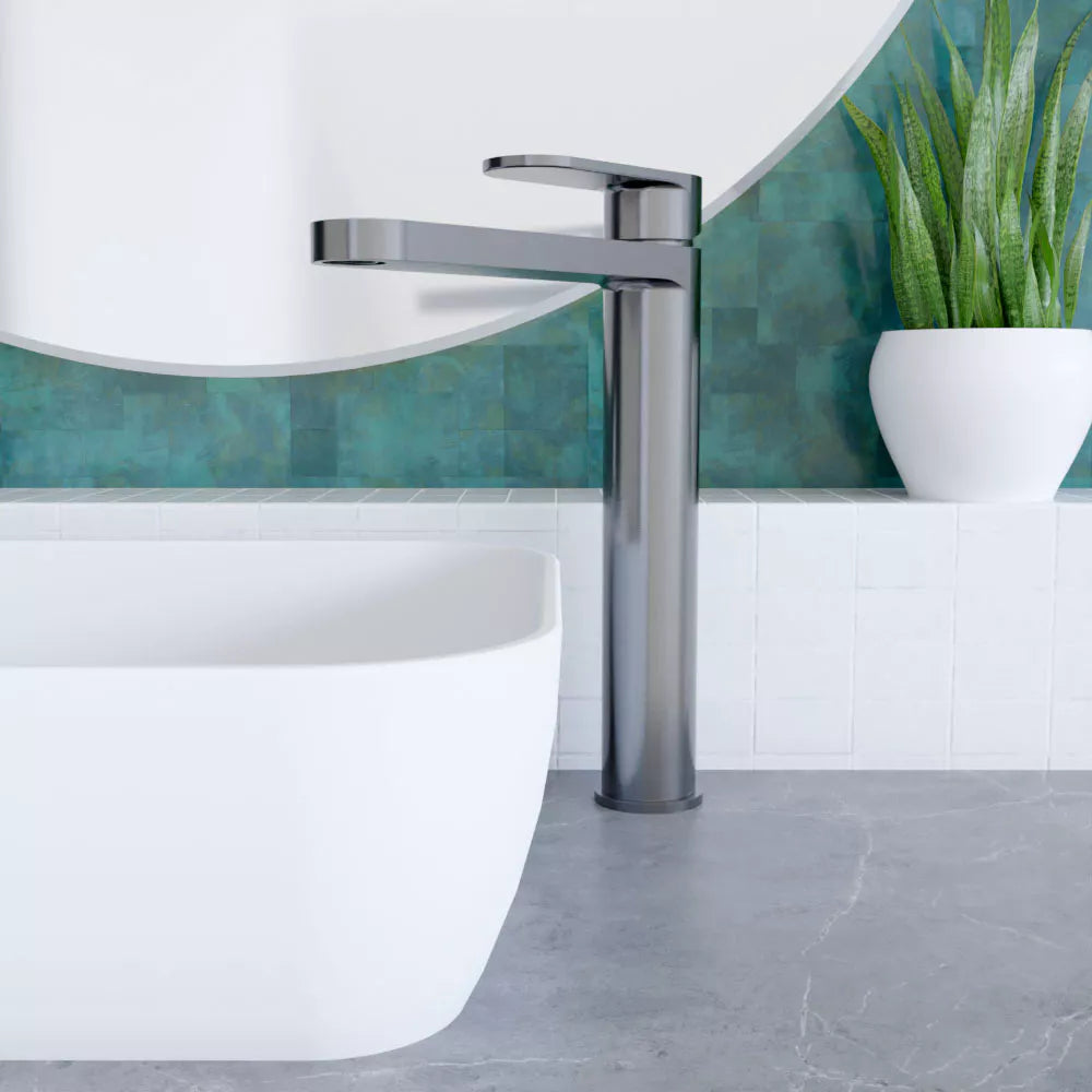 Round High Rise Mono Basin Mixer Tap - Choice of Finish