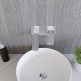 Contemporary Square Wall Mounted 2 Tap Hole Basin Mixer Tap - Choice of Finish