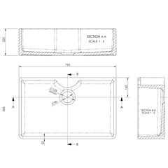 Single Bowl Fireclay Ceramic Butler Kitchen Sink - Variety of Sizes and Features Available