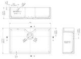 Single Bowl Butler Kitchen Sink with Tap Ledge and Overflow