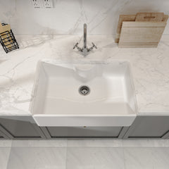 Single Bowl Fireclay Ceramic Butler Kitchen Sink - Variety of Sizes and Features Available